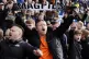 Notts County fans show their support in the stands during th