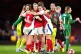 Arsenal's Mariona Caldentey, Leah Williamson and Laia Codina