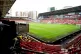 A TV camera overlooks the pitch before the Premier League ma