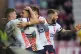 England's Victor Radley (second left) celebrates a try with 