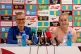 England manager Sarina Wiegman (left) and England's Georgia 