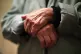 The hands of an elderly woman