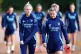Arsenal's Leah Williamson (left) and Laura Wienroither durin