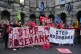 Climate activists from Greenpeace and Uplift during a demons
