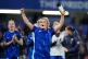 Chelsea's Erin Cuthbert celebrates at the final whistle afte