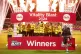 Gloucestershire's Jack Taylor lifts the trophy after winning