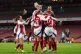Arsenal's Lina Hurtig (17) celebrates with team-mates after 