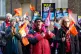 Members of the National Education Union (NEU) hold a rally o