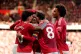 Manchester United's Marcus Rashford celebrates scoring the o