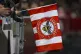 Brentford fans with a club flag during the Premier League ma