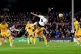Fulham's Rodrigo Muniz heads towards goal during the Premier