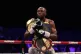 Denzel Bentley celebrates victory over Brad Pauls during the