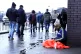 Fans make their way to the stadium ahead of the Sky Bet Cham