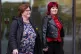 Lydia Suffield (right) leaves Westminster Magistrates Court,