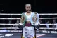 Natasha Jonas celebrates winning the ICF and WBC World Welte