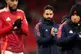 Manchester United manager Ruben Amorim (centre) after the Pr
