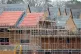 Houses under construction on a housing development
