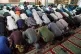 Worshippers taking part in Friday Prayers at the London Isla