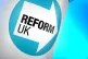A general view of a Reform UK sign at the Reform UK North We