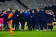 Scotland interim head coach Michael McArdle with his players