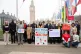 Campaigners from the Safe Sick Pay coalition with a symbolic