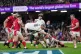 England's Joe Heyes (centre) scores a try during the Guinnes