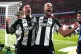Newcastle United's Bruno Guimaraes (left) and Joelinton cele