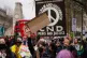 Protesters march towards Parliament Square, London, as Chanc