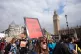 Protesters march towards Parliament Square, London, as Chanc