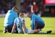 Manchester City's Erling Haaland goes down with a potential 