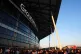 Fans arrive at the stadium ahead of the UEFA Europa League q