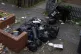 Rubbish bags are taken away on Poplar Road in Birmingham, Ar