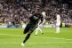 Bukayo Saka celebrates scoring against Real Madrid, April 16
