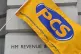 A banner from the Public and Commercial Services (PCS) union