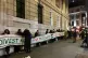 People protest against the arms trade in Camden town, Januar