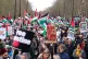 People take part in a pro-Palestine march in central London,