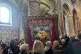 The Deaf Hill colliery banner inside Durham Cathedral, July 