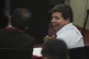 Jailed, former Peruvian President Pedro Castillo (right) smi
