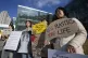 South Korean environment activists protest calling for a str