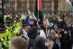 Metropolitan Police officers form a cordon at Parliament Squ