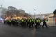 Police officers at a national march for Palestine in central