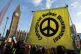 Protesters on a CND march against Trident nuclear missiles i