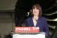 Shadow chancellor Rachel Reeves delivers a speech during a v