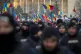 Protesters walk during a rally organized by the right wing A