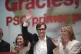 Socialist candidate Salvador Illa waves to supporters after 