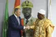Russian Foreign Minister Sergey Lavrov (left) and Guinea's f