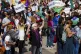 Demonstrators seen at a protest against the far right's 'Sum