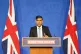 Rishi Sunak speaks during a press conference in Downing Stre