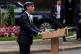 Outgoing Conservative Prime Minister Rishi Sunak gives a spe