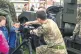 Children being given weapons to handle at the Sunderland Air